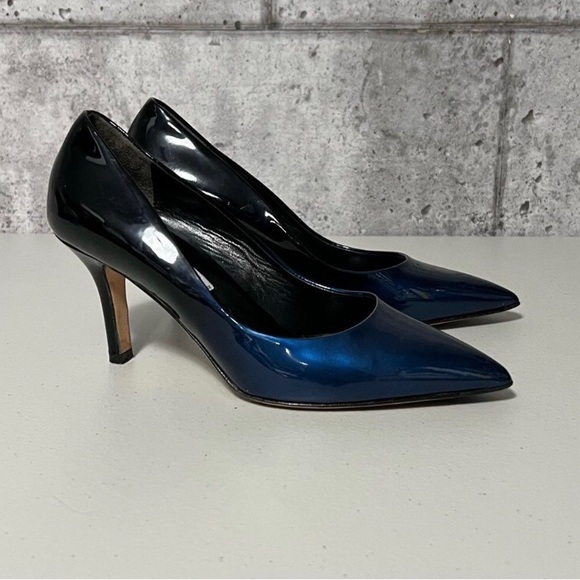 ARNOLD Churgin Handmade Ombre Leather Patent Pointed Toe Heels. Fits about 8.5 - Picture 2 of 6